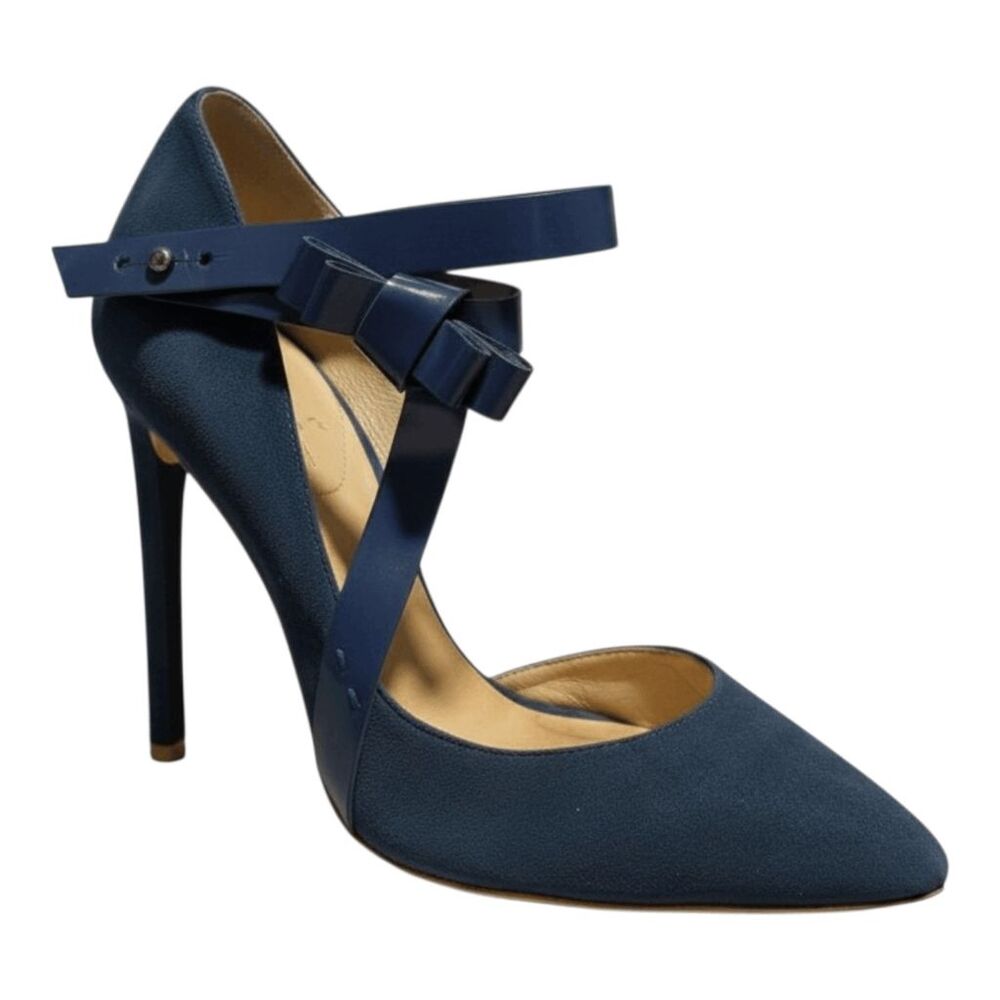 LAMB Nadeen Blue Suede Stiletto Heeled Pump Size 10M
